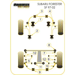 Powerflex Polyurethane Bush BLACK For Subaru Legacy BD BG Front Arm Rear - Caster Adjust