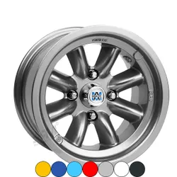 Genuine Minilite 9 x 13 Alloy Wheel Group 4 Fitting Silver ET-17