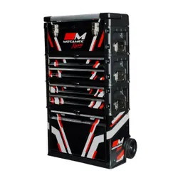 Motamec Racing BLACK Modular Tool Box Trolley Mobile Cart Cabinet Chest C41H