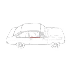 NEW For Ford Escort Mk2 Door Window Glass Seal Outer Rubber Replacement 100cm Long
