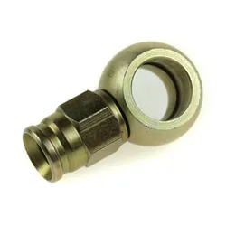 Motamec Brake Fitting Short Banjo 7/16 Bolt > -4 AN Teflon Hose Aeroquip
