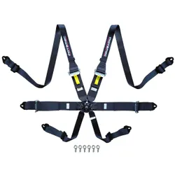 Motamec Racing 6 Point HANS Harness Steel Adjusters BLACK FIA 8853-2016