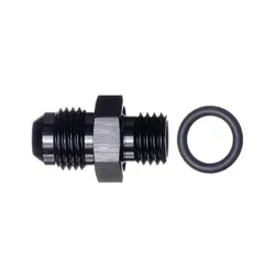 Motamec AN -6 AN6 JIC to M12x1.5 Metric Thread Alloy Fitting Adapter + O Ring Seal Black
