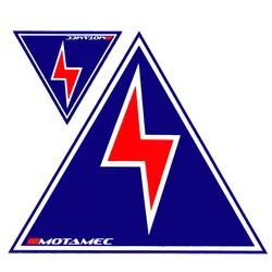 Motamec Battery Cut Off Switch Sticker - Large & Small - MSA / FIA spec