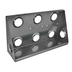 Motamec Alloy Twin Facet Fuel Pump & Filter King Mounting Bracket Vertical Anodized