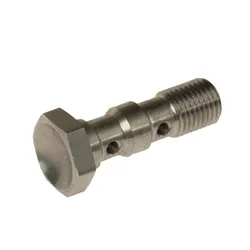 Motamec -3 AN 3/8 UNF 31mm Long Stainless Steel Twin Banjo Bolt Brake Fitting