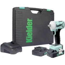 Kielder Cordless Impact Wrench 18v 340Nm 3/8" 2-Battery 2.0Ah Li-ion - Nut Gun