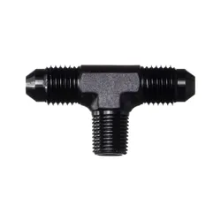 Motamec AN JIC -4 AN4 To 1/8" NPT Flare Tee On Branch Alloy Adapter Fitting Black