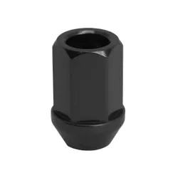 Escort Mk2 Alloy Black Wheel Nut M12 X 1.5mm - 60° seat - 19mm Hex - Aluminium