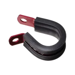 Motamec AN -10 AN10 15.9mm ID Cushioned P Clip Hose Clamp Rubber Aluminium