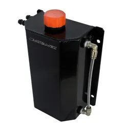 Motamec Alloy 2 Litre Oil Catch Tank with Breather Cap Anodized BLACK