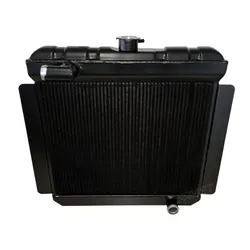 Escort Mk1 Mk2 Alloy Radiator Classic Header 90 Degree Pinto - Black Aluminium