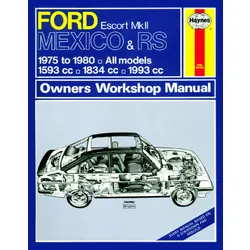 Haynes Manual - Ford Escort Mk2 RS2000 Pinto RS1800 BDA & Mexico Pinto 1975-80