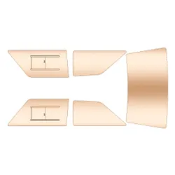Escort Mk2 5-Pc HARDCOATED Non Scratch Polycarbonate Window Kit + Sliders Bronze