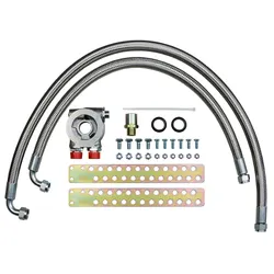 Ford Escort Mk1 Mk2 X-Flow Oil Cooler Fitting Kit Stainless Steel 1/2 + Oil Stat