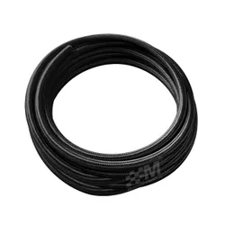 Motamec AN6 AN -6 PTFE Teflon Stainless Braided BLACK NYLON COVER Fuel Hose 1m