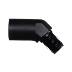 Motamec 1/4" NPT 45 Degree Female to Male Elbow Alloy Adapter Fitting Black