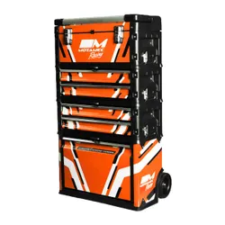 Motamec Racing ORANGE Modular Tool Box Trolley Mobile Cart Cabinet Chest C41H