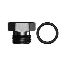 Motamec AN JIC -6 AN6 Flare Plug with O Ring Seal Blanking Fitting Alloy Adapter Black