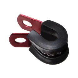 Motamec AN -4 AN4 6.4mm ID Cushioned P Clip Hose Clamp Rubber Aluminium