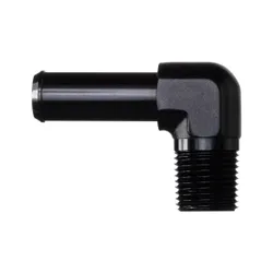 Motamec 1/2 NPT Male to AN10 5/8in BSP Push On 90 Degree Adapter Alloy Fitting Black