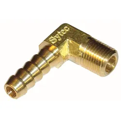 Sytec 90° Brass Pipe Hose Union 1/4 NPT 10mm Facet Fuel Pumps FPA9021/B