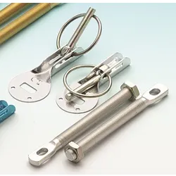 Alloy Competition Bonnet Pin Kit - Silver