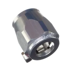 Motamec 17mm AN8 Fuel Hose Clamp End Finisher Hex Head Jubilee Alloy SILVER