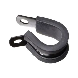 Motamec AN -8 AN8 16mm ID Cushioned P Clip Hose Clamp Rubber Aluminium Black
