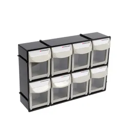 Motamec Modular Tilt Bin System Parts Storage Wall Compartment Bins - Small 4x2