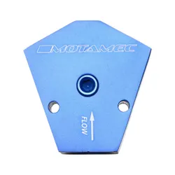 Motamec 1/2" NPT In 1/2" Out Y Block Aluminium Alloy with 1/8" Gauge Block