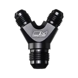 Motamec AN -8 AN8 x AN -6 AN6 x AN -6 AN6 Y Adapter 3 Way Aluminium Fitting Black