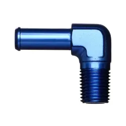 Motamec 1/4 NPT Male to AN6 3/8in BSP Push On 90 Degree Adapter Alloy Fitting