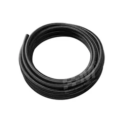Motamec AN -4 AN4 JIC Stainless Steel BLACK Braided Hose Fuel Oil Coolant 1m