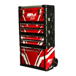 Motamec Racing RED Modular Tool Box Trolley Mobile Cart Stack Cabinet Chest C41H