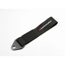 Motamec Racing MSA BLACK Tow Strap Webbing Towing Hoop for Race Rally Track Car