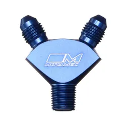 Motamec 1/8" NPT x AN -3 AN3 x AN -3 AN3 Y Adapter 3 Way Aluminium Fitting