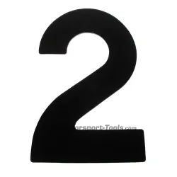 Motamec Motorsport Numbers Black 11" 280mm Vinyl Stickers Number No. 2 Two