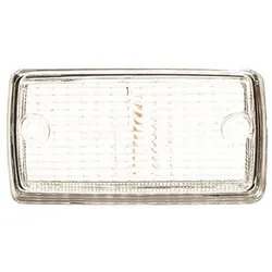 Ford Escort MK1 Front Indicator Lamp Light Lens Clear + Chrome Surround