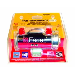 Facet Silver Top Road Cylindrical Fuel Pump Kit 4-5.5psi 30g/hr 2x8mm Fittings FEP87SV