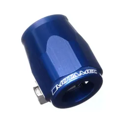 Motamec 16mm AN7 Fuel Hose Clamp End Finisher Hex Head Jubilee Alloy BLUE