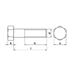 Hub to Bell Bolt 3/8 UNC X 1.25"
