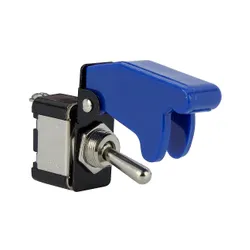 12v 30 Amp On/Off Switch With Aircraft Cover RACE BLUE