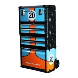 Motamec Modular Tool Box Trolley Mobile Cart Cabinet Chest C41H Gulf Racing