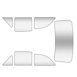Escort Mk1 - 7 Piece Polycarbonate Window Kit Clear Plastic Perspex