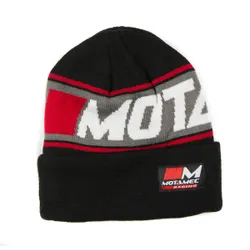 Motamec Racing Fleece Hat Knitted Beanie - Motamec logo on Black