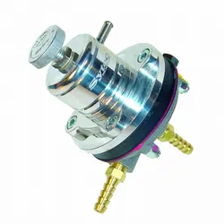Sytec 1:1 Adjustable Motorsport Fuel Pressure Regulator 22-90Psi Silver 8mm Tails MSV001S