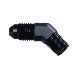 Motamec AN JIC -4 AN4 To 1/8" NPT 45 Degree Alloy Adapter Fitting Black