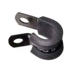 Motamec AN -5 AN5 10mm ID Cushioned P Clip Hose Clamp Rubber Aluminium Black