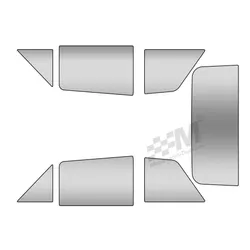 Ford Cortina Mk2 Polycarbonate Window Kit Clear - Plastic Perspex Type